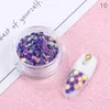 Sjöjungfrun halv pärlor stjärna laser sequins glitter nail art decor eye shadow decoraciones de arte de unas diy nail art decorations verktyg