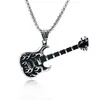Винтажное ожерелье с гитарой в стиле хип-хоп, рок, уличная культура, классическое ожерелье-цепочка из титана из нержавеющей стали, модный мужской изысканный подарок2425911