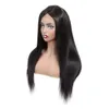 Perruque Lace Front Wig naturelle brésilienne, cheveux vierges indiens, lisses, bruts, non transformés, noir naturel, 8-24 pouces, sortie d'usine, 13x4