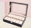 12 Soft Watch Box Smycken Förvaring Arrangör Display Storage Arrangör Klockor Boxes Container Case Holders