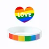 Gay Lebesian Smycken, Rainbow Armband, Gary Pride Silicone Armband