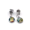 100 pçs / lote Mistura Catholic Church Medalls Santos Cross Charm Pingente para Jóias Fazendo Pulseira Colar Conchados 10x25mm A-373A