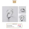 Cluster Rings TrustDavis Real 925 Sterling Silver Fashion INS Star Chain Lucky Persing For Women Wedding Dritetherry Fine Jewelry DA16691