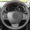 Coprivolante per auto in pelle sintetica nera PU per Renault Clio 4 (IV) Kaptur Captur 2016-2019