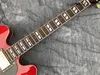Chine guitare électrique boutique OEM guitare électrique guitare de jazz creuse grand système de vibrato jazz commutateur multiposition rouge transparent 4271862