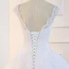 Vestidos دي noiva 2020 فاخر الكرة ثوب الديكور فستان الزفاف طويل زين الأميرة ثوب الزفاف مثير عارية الذراعين رداء دي خطاباتخطابهزوجات