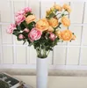 Три богатых иностранного пиона имитация декоративные цветы искусственный шелковый цветок свадьба отель украшения дома камелия бразильская роза