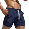 Cortometraggi da uomo Summer uomini fitness per bodybuilding uomo solido palestre di allenamento maschio a maglia traspirante per nuoto sport jogger spiaggia pantaloni corti