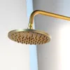 KEMAIDI Brass Rainfall Shower Head Round Shape 8 -inch Rain Bathroom Showerhead Hand Shower Bathroom Shower Head Without Arm Y200109