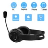 Dizüstü PC Skype Office için Mikrofon Stereo Müzik Gamer Kulaklık ile USB Oyun Kulaklığı Ayarlanabilir Kablolu Bilgisayar Kulaklık