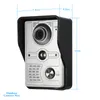 7-calowy przewodowy przewodowy monitor kryty z IR-Cut Rainsproorfoodoodporną kamerą Outdoor Visual Intercom Dwukierunkowy Audio Zdalne Unlock1