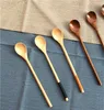 Long Handle Winding Wooden Spoons Multifunctional Cocktail Spoon Stirrer Gift Dinnerware Drinking Tools Log Color Retro Style 2 55jm F2