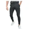Tracksuit Trousers For Men Men's Casual Slim Fit Skinny Business Formal Suit Dress Pants Slacks Trousers Black Mens Sweatpant252L