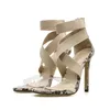 Kvinnor Sandal High Heels Gladiator Ankel Strap Sandals 2020 Summer Ladies Party Pumps Shoes Sandalia Feminina Big Size