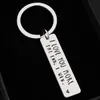 Creative Keyrings en acier inoxydable Je t'aime le plus la fin que je gagne les couples de clés de trousse de trousses clés de la fête de la fête1518379