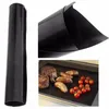Tapis de cuisson pour Barbecue, Portable, antiadhésif et réutilisable, pour faciliter les grillades, 33x40 CM,0.2 MM, plaque chauffante noire pour four