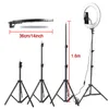 LED Ring Light Po Studio Camera Light Pography Dimmable Video light for Youtube Makeup Selfie with Tripod Phone Holder2244368