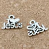200PCS / Lot Antik Silver Jag älskar Jesus Charms Pendants för smycken gör armband Halsband DIY Tillbehör 13x16mm A-171