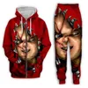 Släppa nya män / kvinna skräckfilm chucky rolig 3d tryck mode tracksuits byxor + blixtlås hoodie casual sportkläder l012