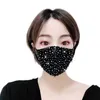 Fashion Bling Bling Diamond Dustproof Protective Mask PM2.5 Mouth Masks Washable Reusable Women Colorful Rhinestones Face Mask Party mask