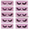 3D Mink Eyelashes Atacado 10 Estilo Falso Eyelash Soft Natural Espesso 3D Mink Hair Falso Eyelash Extensão Natural Falso Eyelashes DHL GRÁTIS