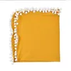 Pom Pom Swaddle Baby Wrap Blankets Muslin Cotton Newborn Swaddle Blanket Pram Cradle Cover Photography Accessories 5 Colors DW5854