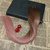 Balayage Real Human Hair Weave Rose Gold Virgin Remy Weft Hair Extensions Obehandlade Slik Rak Buntlar Omber Hårförlängningar