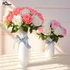 Buquê de flores de casamento com 18 cabeças, acessórios de casamento, pequeno buquê de noiva, rosas de seda, casamento para damas de honra, decoração 8667458