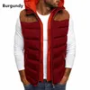 Cappotto invernale Gilet da uomo Giacca calda senza maniche Gilet casual Gilet di cotone Cappotto con cappuccio 5xl 4xl Taglia Piumino d'anatra Uomo S-5XL