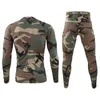 Gym Kläder Män Underkläder Satser Fitness Sweat Snabbtorkande Camouflage Thermo Sports Utomhus träning Running Cykling Camo