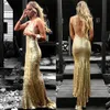 Gouden Trouwjurken Bruidsjurken Schede Kolom Halter Hals Mouwloze Applique Trouwjurk Robe de Mariée