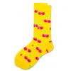 Nouveau dessin animé heureux impression chaussettes motif de fruits femmes hommes chaussettes bas bonneterie mode style livraison directe