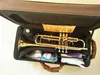 Brand new Stradivarius Professional Bb Trumpet LT180-43 Gold Lacquer Instrumentos Musicales Profesionales Mouthpiece Free shipping