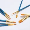 Olej Paintbrush Zestaw okrągły płaska końcówka alumina rurka nylon fryzura artysta akrylowy pędzle do akrylowego oleju akrycznego 6965692