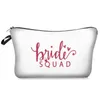 Gedrukt Bruid Cosmetische Tas Bruidsmeisje Gift Bruiloft Decoratie Bachelorette Party Bridal Douche Team Bruid Gift Party Gunst