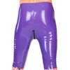 Pantalones de cintura alta con cremallera de 2 vías en 14 colores, pantalones cortos sexis de PVC con aspecto húmedo para mujer, pantalones con abertura en la entrepierna, ropa para fiesta y discoteca