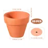 20 pezzi piccolo mini vaso di terracotta argilla ceramica ceramica fioriera cactus vasi da fiori succulente vasi da vivaio ottimo per piante artigianato Y20235e