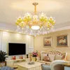 New European luxury crystal chandelier living room bedroom lamp simple modern household lamps glass crystals for chandeliers