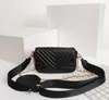 Borse Borsette Multi Pochette Wave Bag Donna Abito a tre pezzi Marsupio Vera pelle