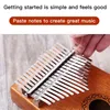 Piano à pouce Kalimba créatif à 17 touches, corps en bois d'acajou de haute qualité, Instrument de musique, marteau de réglage pour débutant, Piano à doigts 1201H