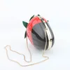 New-Evening Bag Mini Cute Crystal Clutch Handbag Fruit Shoulder Messenger Crossbody Straw Berry - LCM229N
