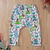 Baby Girl Pant Christmas Santa Claus Printed Trousers Dinosaur Pumpkin Red Car Halloween Kid Harem Pants