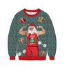 3D drôle moche pull de noël hommes femmes imprimé automne hiver à manches longues col rond noël sweat pull pulls de noël