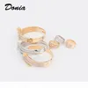 Donia jewelry European and American fashion exaggeration classic line micro inlaid Zirconia Bracelet Ring Set women039s bracele8092168