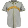 Custoom 1942 Retro Kansas City Monarchs Jerseys Baseball Team Grey Cream Szyty Koszulka Rozmiar S-4xl