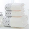 Pure Cotton Plain Bath Handduk 32S handduk Badhandduk Stor fyrkantig tredelad uppsättning, tjock och absorberande mjuk