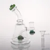 17cm lang 14.4mm gewrichtsgrootte dikke glazen bongen groene bal type recycle filter glas waterpijp met kom 2020 nieuwe hete verkoop booreilanden
