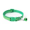 Nylon Pet Collars Dog Cat Collars Fashion Polka Dot Print Adjustable Pet Neck Chain With Bell 6 Colors Pet Collar