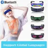 Bluetooth APP Programmierbare Flash-Brillenrahmen Bunte leuchtende Gläser LED-Sonnenbrille APP-Brillen für Party Festival Bar N8137759