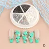 Dekoracje 1 pudełko na paznokcie gwoździ kawiorowe perełki perły DIY Balet Paznokcie dekoracje artystyczne Cristal Diamonds 3D Manicure Supplies La1780